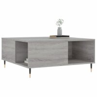 vidaXL Couchtisch Grau Sonoma 80x80x36,5 cm Holzwerkstoff