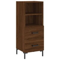 vidaXL Sideboard Braun Eichen-Optik 34,5x34x90 cm...