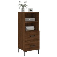 vidaXL Sideboard Braun Eichen-Optik 34,5x34x90 cm Holzwerkstoff