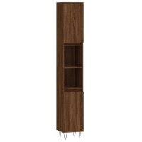 vidaXL Badschrank Braun Eichen-Optik 30x30x190 cm...