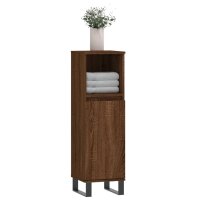 vidaXL Badschrank Braun Eichen-Optik 30x30x100 cm Holzwerkstoff