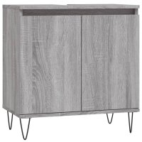 vidaXL Badschrank Grau Sonoma 58x33x60 cm Holzwerkstoff