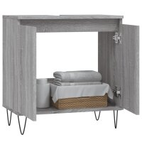 vidaXL Badschrank Grau Sonoma 58x33x60 cm Holzwerkstoff