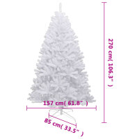 vidaXL K&uuml;nstlicher Weihnachtsbaum Klappbar Beschneit 270 cm