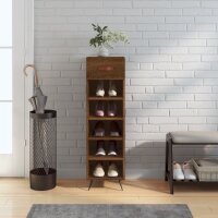 vidaXL Schuhschrank Braun Eichen-Optik 30x35x105 cm...