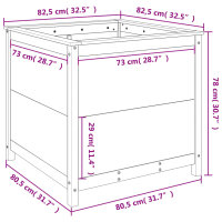 vidaXL Pflanzk&uuml;bel Honigbraun 82,5x82,5x78 cm Massivholz Kiefer