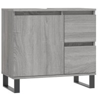 vidaXL Badschrank Grau Sonoma 65x33x60 cm Holzwerkstoff