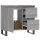 vidaXL Badschrank Grau Sonoma 65x33x60 cm Holzwerkstoff