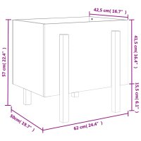 vidaXL Pflanzk&uuml;bel Honigbraun 62x50x57 cm Massivholz Kiefer