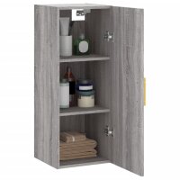 vidaXL Wandschrank Grau Sonoma 34,5x34x90 cm