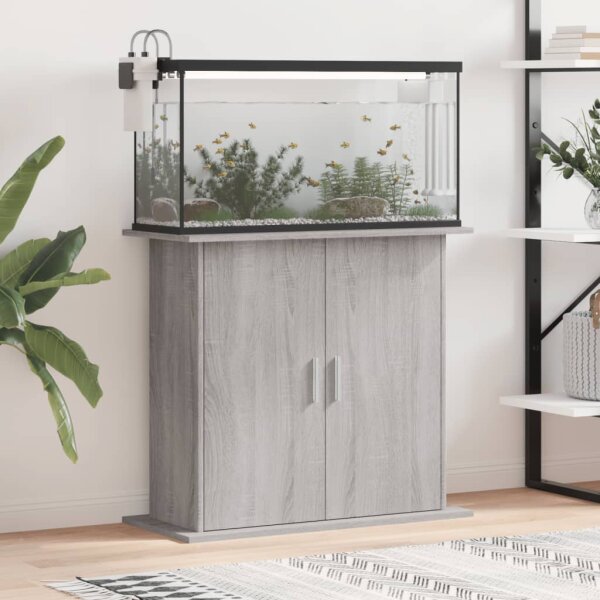 vidaXL Aquariumst&auml;nder Grau Sonoma 81x36x73 cm Holzwerkstoff