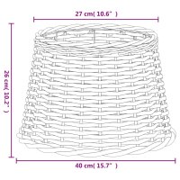 vidaXL Lampenschirm Wei&szlig; &Oslash;40x26 cm Korbweide