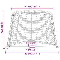 vidaXL Lampenschirm Wei&szlig; &Oslash;40x26 cm Korbweide