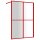 vidaXL Duschwand für Begehbare Dusche mit ESG Klarglas Rot 140x195 cm