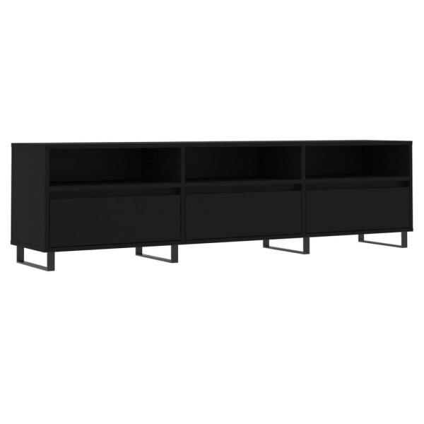 vidaXL TV-Schrank Schwarz 150x30x44,5 cm Holzwerkstoff