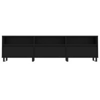 vidaXL TV-Schrank Schwarz 150x30x44,5 cm Holzwerkstoff