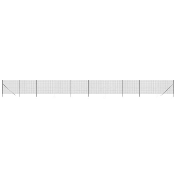 vidaXL Maschendrahtzaun Anthrazit 2,2x25 m Verzinkter Stahl