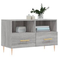 vidaXL TV-Schrank Grau Sonoma 80x36x50 cm Holzwerkstoff