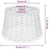 vidaXL Lampenschirm Wei&szlig; &Oslash;45x28 cm Korbweide