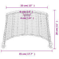 vidaXL Lampenschirm Wei&szlig; &Oslash;45x28 cm Korbweide