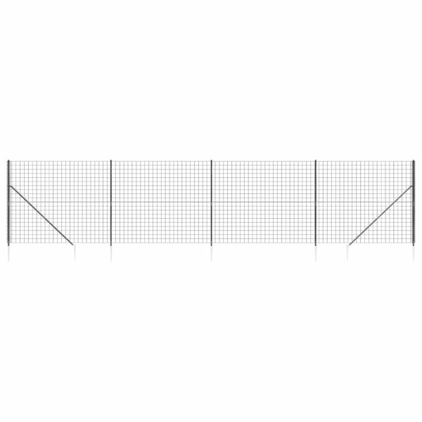 vidaXL Maschendrahtzaun mit Bodenh&uuml;lsen Anthrazit 2,2x10 m