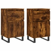 vidaXL Sideboards 2 Stk. R&auml;uchereiche 40x35x70 cm Holzwerkstoff