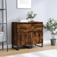 vidaXL Sideboards 2 Stk. R&auml;uchereiche 40x35x70 cm Holzwerkstoff