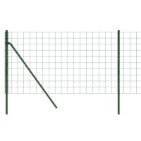 vidaXL Maschendrahtzaun Gr&uuml;n 1,1x25 m Verzinkter Stahl