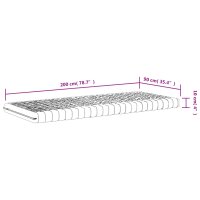 vidaXL Schaumstoffmatratzen 2 Stk. 90x200 cm 7-Zonen H&auml;rtegrad 20 ILD