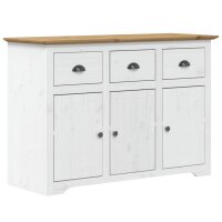 vidaXL Sideboard BODO Wei&szlig; und Braun 115x43x79,5 cm Massivholz Kiefer