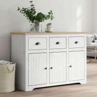 vidaXL Sideboard BODO Weiß und Braun 115x43x79,5 cm...