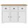 vidaXL Sideboard BODO Wei&szlig; und Braun 115x43x79,5 cm Massivholz Kiefer