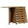 vidaXL Rollschrank mit Schreibtisch MOSS Honigbraun Massivholz Kiefer