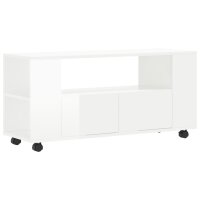 vidaXL TV-Schrank Hochglanz-Wei&szlig; 102x34,5x43 cm Holzwerkstoff