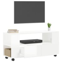 vidaXL TV-Schrank Hochglanz-Wei&szlig; 102x34,5x43 cm Holzwerkstoff