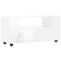 vidaXL TV-Schrank Hochglanz-Wei&szlig; 102x34,5x43 cm Holzwerkstoff