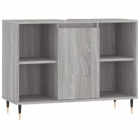 vidaXL Badschrank Grau Sonoma 80x33x60 cm Holzwerkstoff