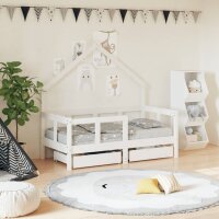 vidaXL Kinderbett mit Schubladen Weiß 70x140 cm...