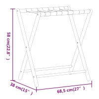 vidaXL Gep&auml;ckablage 68,5x38x58 cm Bambus