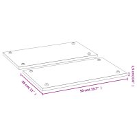 vidaXL Herdabdeckplatten 2 Stk. 50x28x1,5 cm Bambus