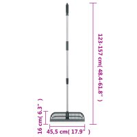 vidaXL Laubrechen 2-in-1 Dunkelgr&uuml;n 157 cm PP