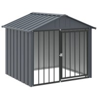 vidaXL Hundehütte mit Dach Schwarz 117x103x102 cm...