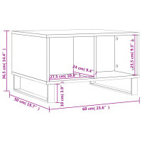 vidaXL Couchtisch Schwarz 60x50x36,5 cm Holzwerkstoff