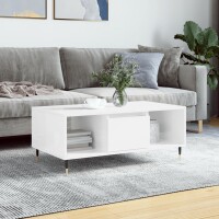 vidaXL Couchtisch Hochglanz-Weiß 90x50x36,5 cm...