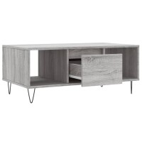 vidaXL Couchtisch Grau Sonoma 90x50x36,5 cm Holzwerkstoff