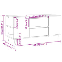 vidaXL Couchtisch R&auml;uchereiche 102x44,5x50 cm Holzwerkstoff