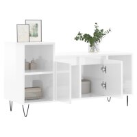 vidaXL TV-Schrank Hochglanz-Wei&szlig; 100x35x55 cm Holzwerkstoff