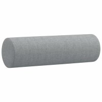 vidaXL 2-Sitzer-Sofa mit Zierkissen Hellgrau 120 cm Stoff