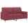 vidaXL 2-Sitzer-Sofa mit Zierkissen Weinrot 140 cm Stoff