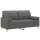 vidaXL 2-Sitzer-Sofa mit Zierkissen Dunkelgrau 140 cm Stoff